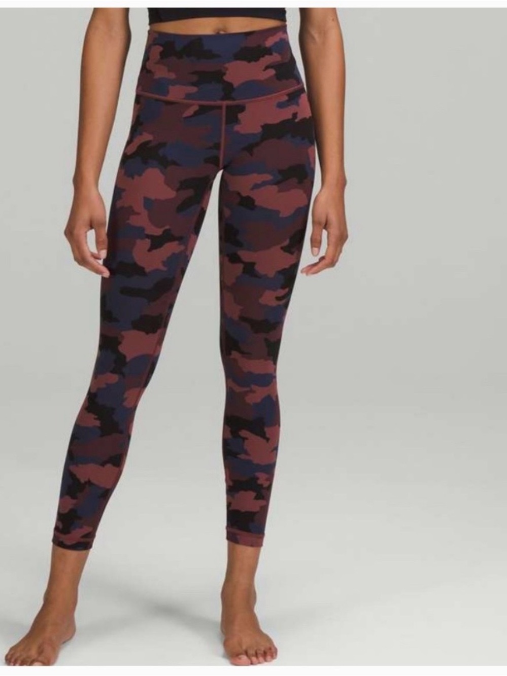 Lulu Wunder Under high-rise tights Heritage 365 Camo Smoky Red Night Sea Multi 2